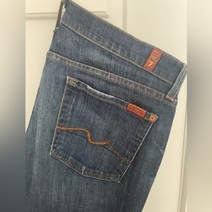 7 for all mankind Roxanne jeans, size 31, low rise, medium wash.